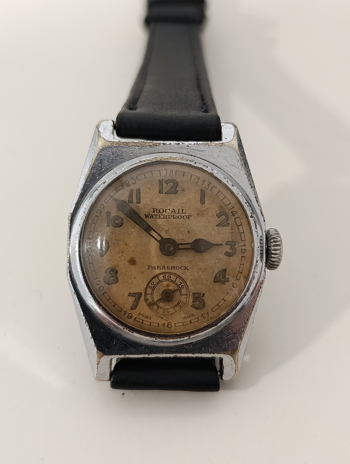 Vintage Rocail Military ARMY Watch 1940s- Sviss