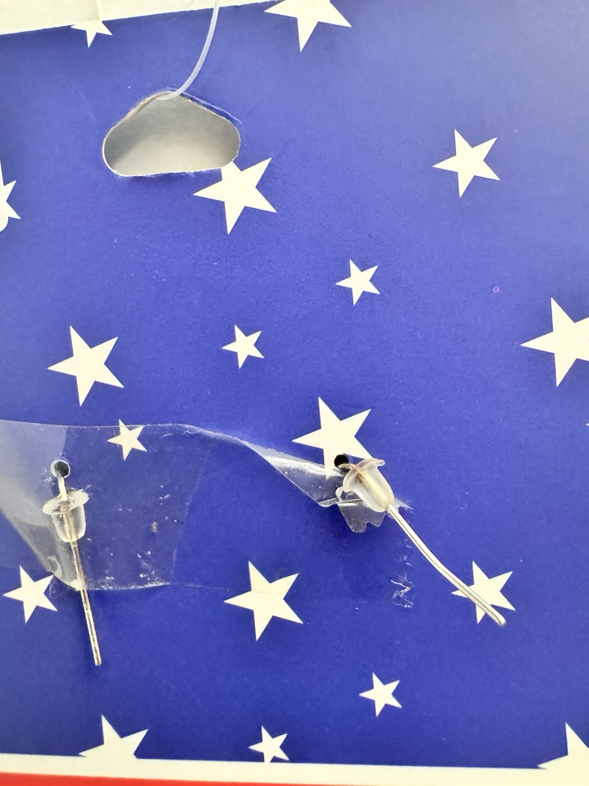 Hello Kitty Claire’s Exclusive Patriotic Earrings With Stars Design NEW ON BOARD