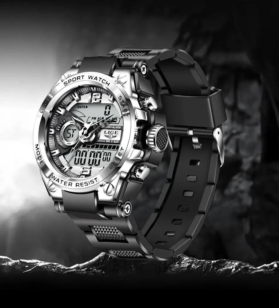 Military Tactical Waterproof Digital Sports Watch LED Backlight TAC Wristwatch