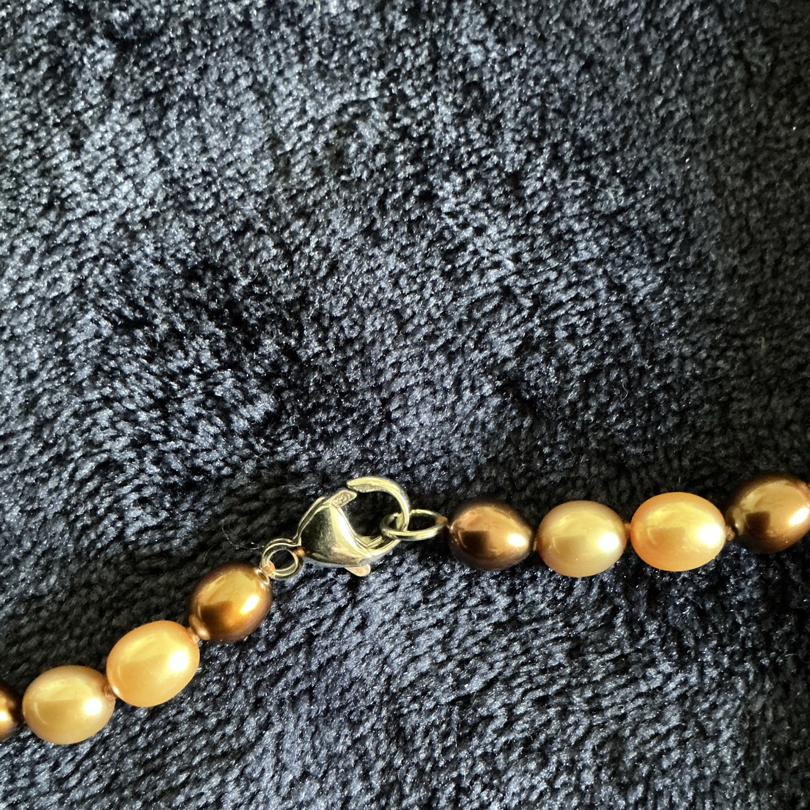 Honora Multicolor Brown Tan .925 Pearl Beaded Strand Necklace 17”