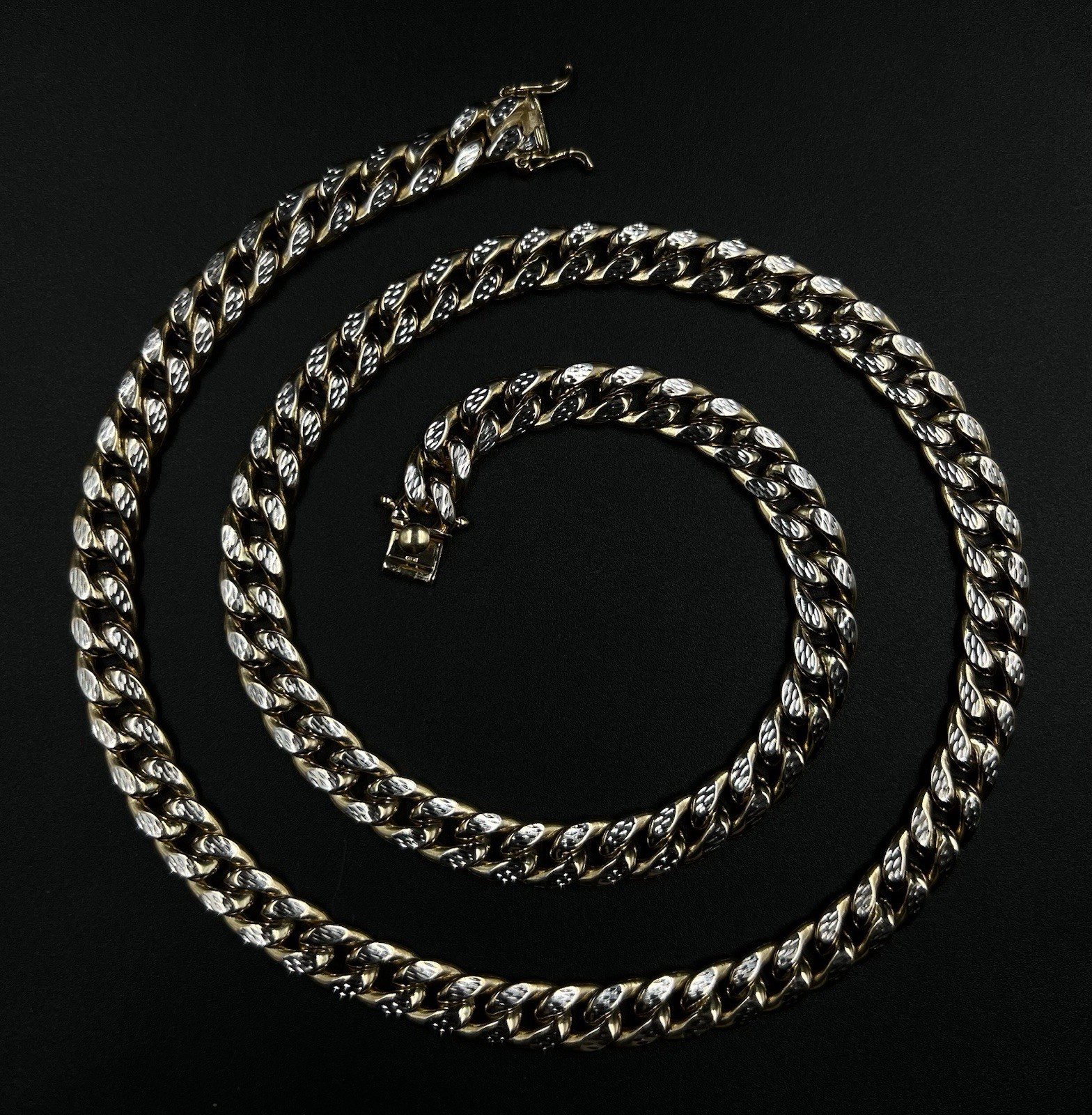 28” 10K Hollow Yellow Gold Diamond Cut Miami Cuban Chain 57.23g | 10.2MM | Box