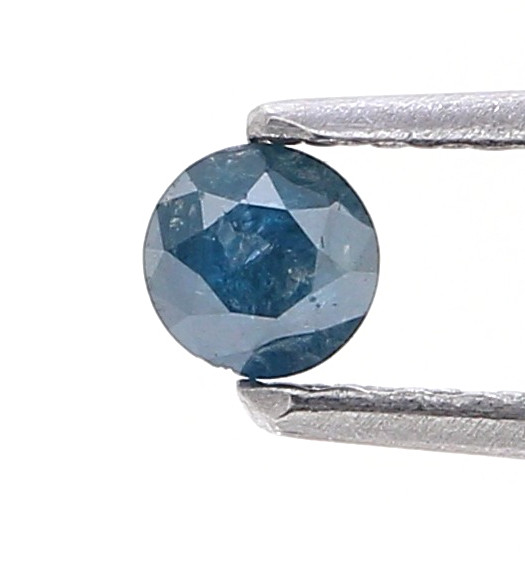 Natural Diamond Brilliantcut Round Shape 0.11ct Blue Color for Gift