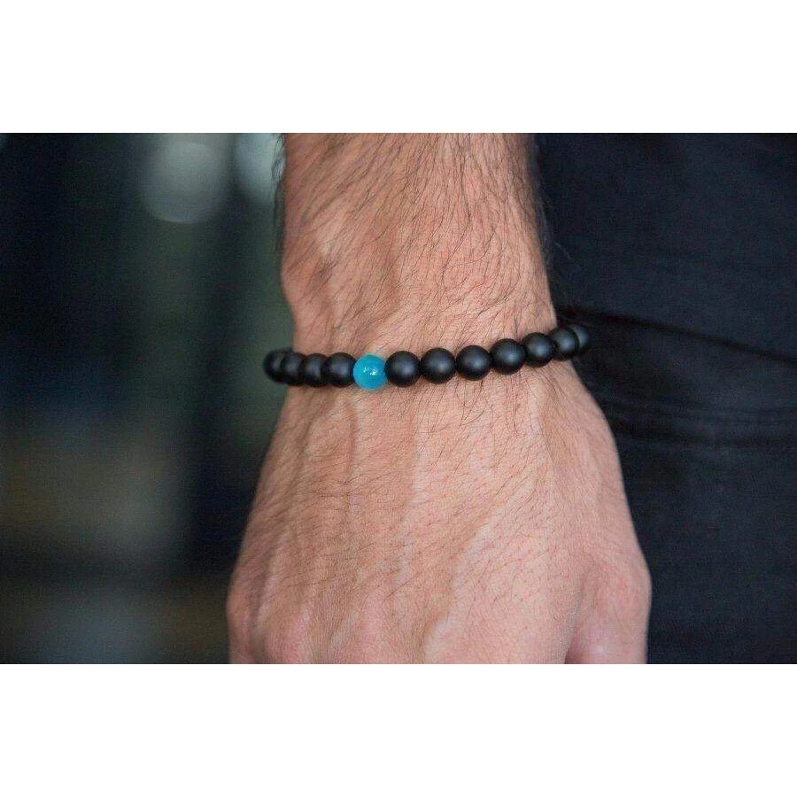 Black Onyx 8mm Beads Healing Chakra Strength Protection Women Men Bracelet Gifts