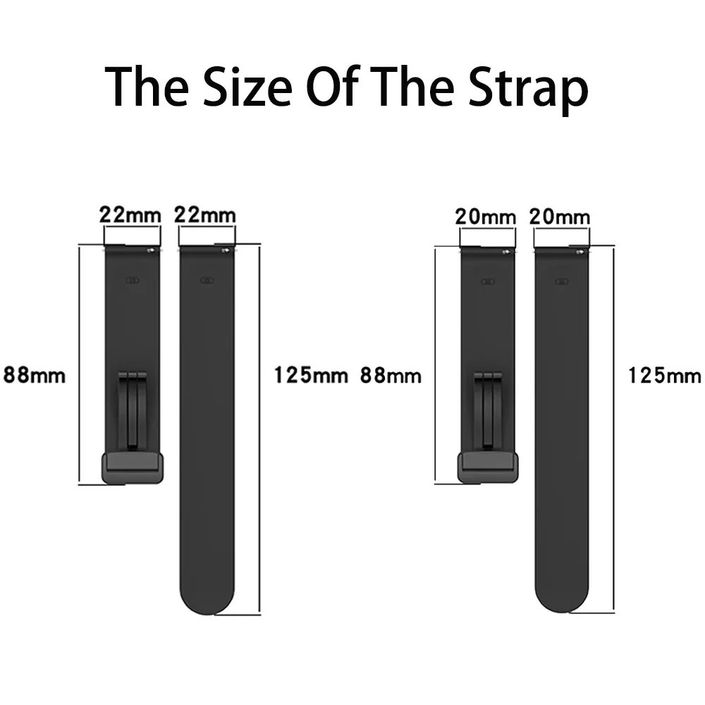 Correa de silicona 20/22mm para reloj – Banda repuesto smartwatch,