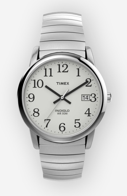 Lot of 2 Timex Men’s T2H451 Easy Reader 35mm Expansion Band Watch