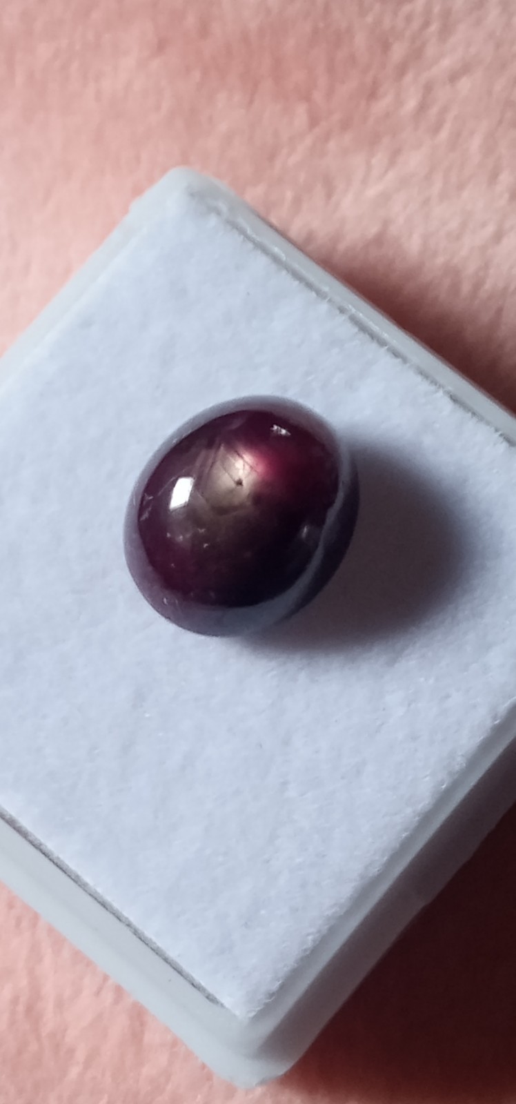 6.71ct Golden Purple & Red 6 RAY STAR RUBY Diffused OVAL Cabachocon 10.5x9x6.5mm