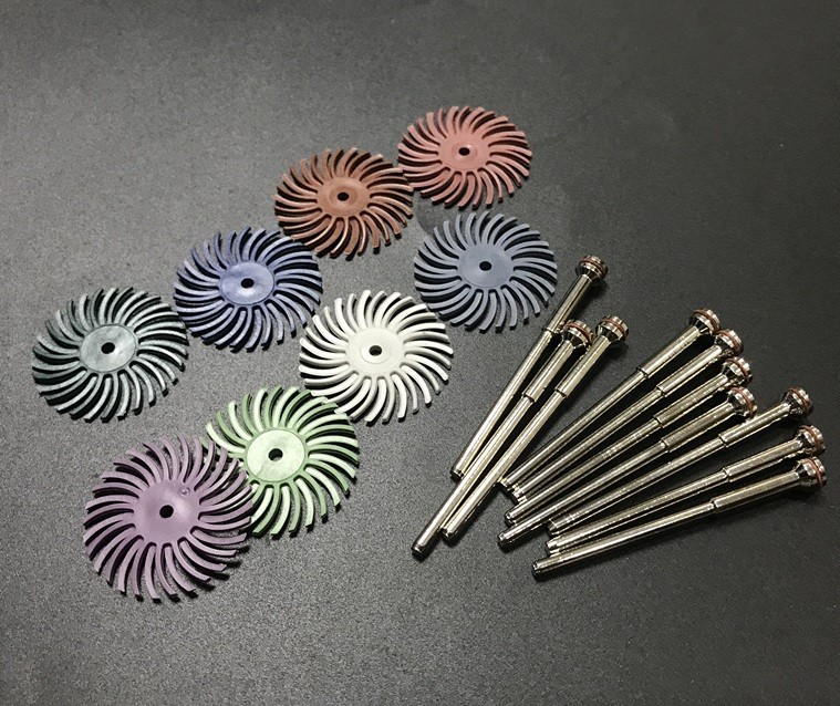 40pcs Radial Bristle Disc Abrasive Brush Polishing Wheel With 10pcs 2.35mm Shank