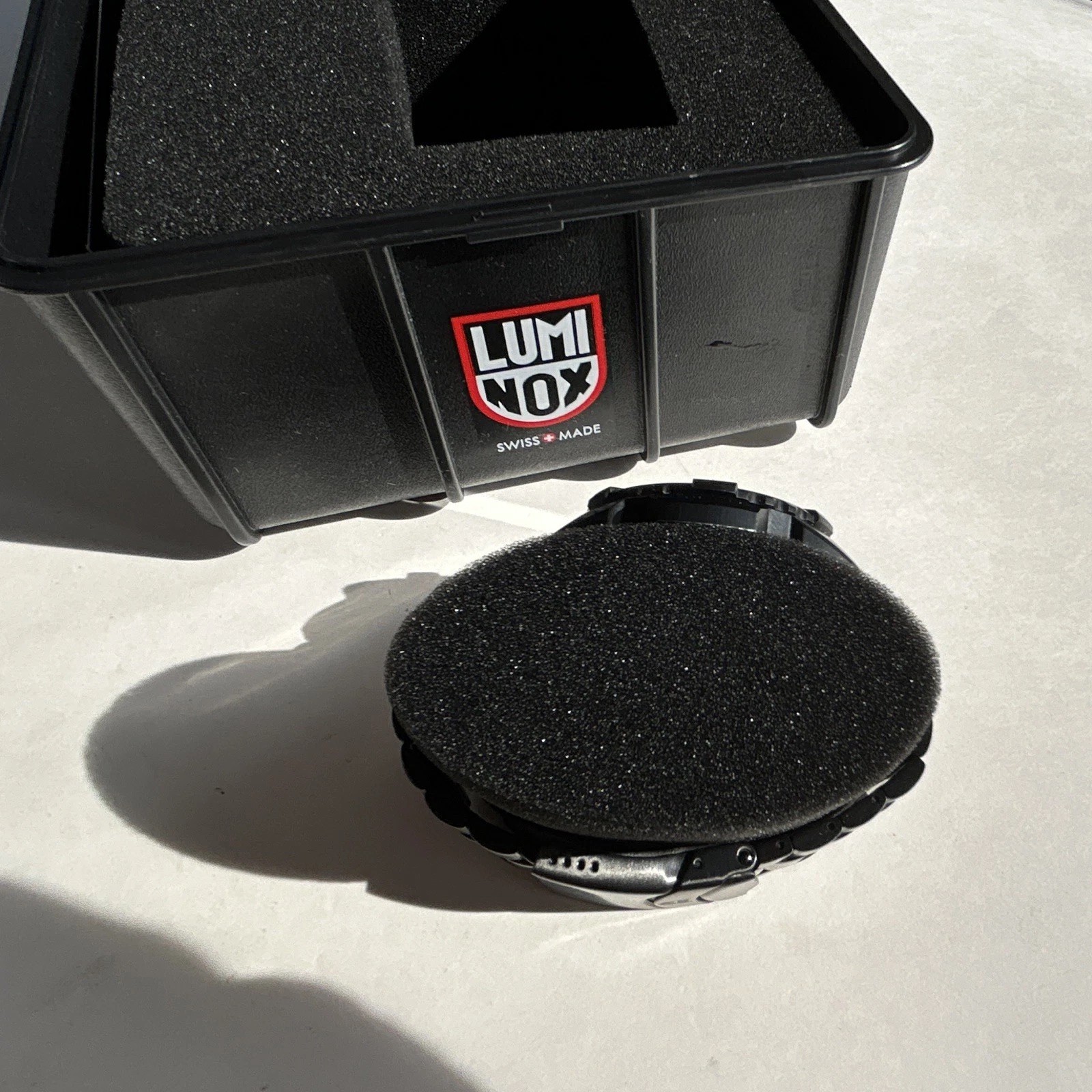Luminox Navy SEAL Men’s Quartz 200m 45mm Black Dial SS Bracelet Date w/ Box
