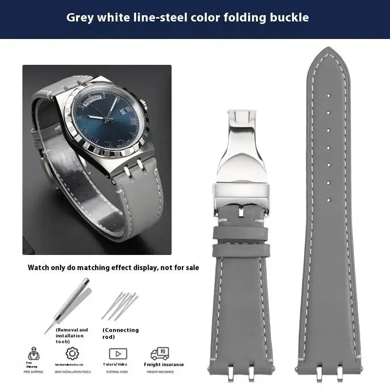 Leather Watch Strap for Tudor Royal M28600 M28603 M28500 41mm Stainless Steel