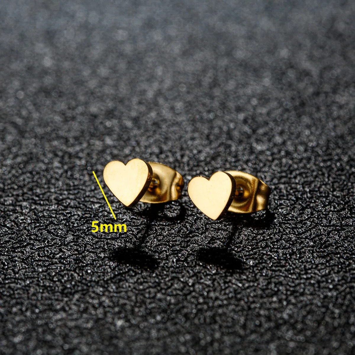 1 Pair Stainless steel Earrings Trend Korean Sweet Heart Fashion Stud