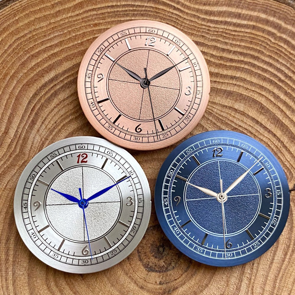 32mm Blue/Silver/Salmon Color Watch Dial Fit NH35 NH38 Miyota8215 ETA2824 PT5000