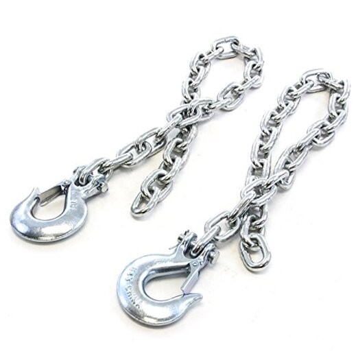 3/8 Inches x 35 Inches Safety Chain for Towing with Slip Hook 17,000 LB