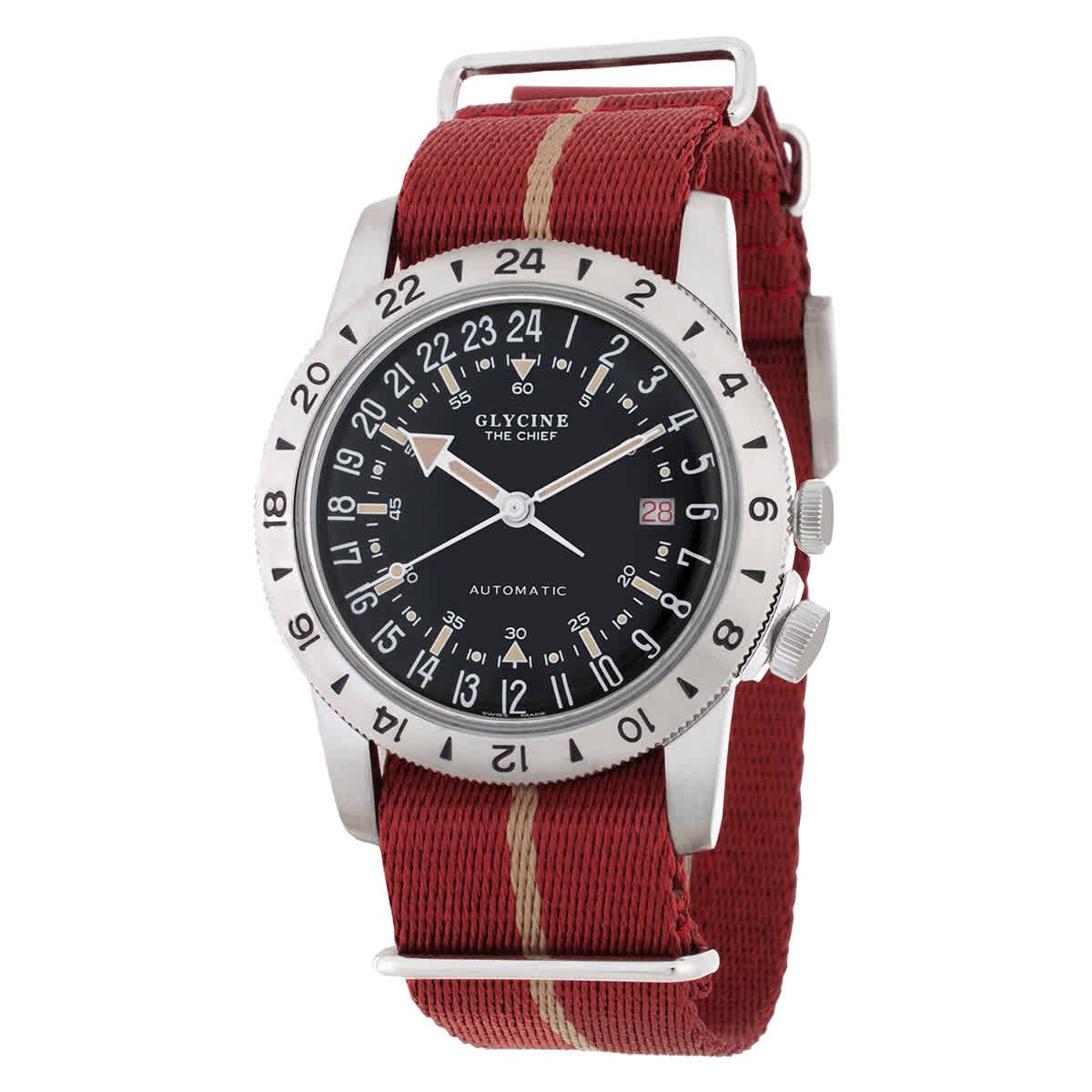 Glycine Airman Vintage The Chief Purist Automatic Black Dial Unisex Watch GL0474