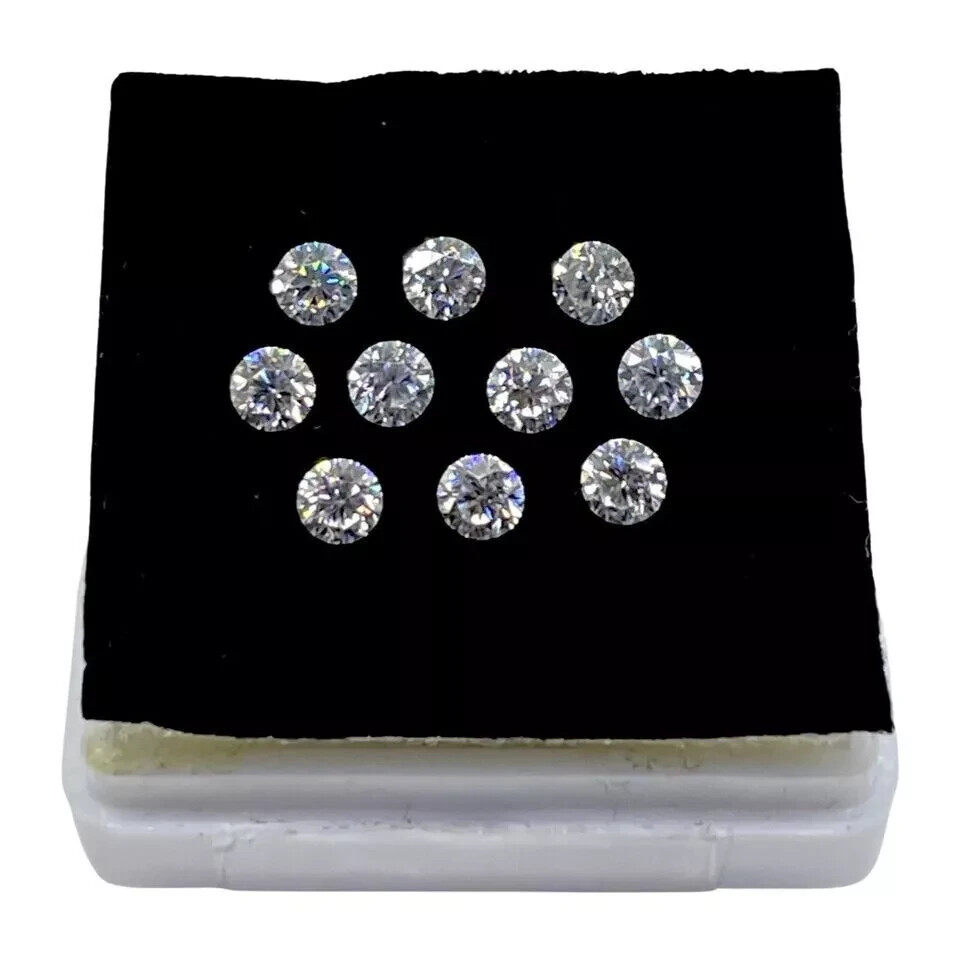 Natural White Diamond 3 mm, Round Cut, VVS1, D Grade, Lot of 10pcs Certified D4