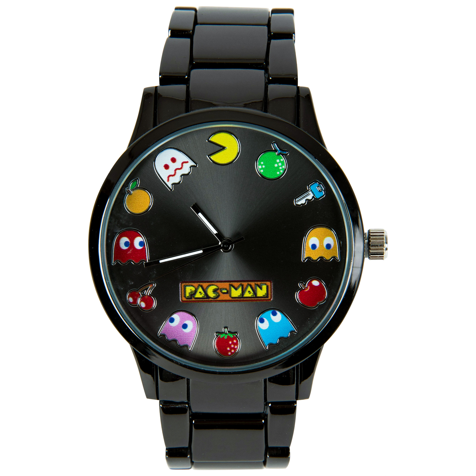 Pac-Man Power-Ups and Ghosts Analog Watch Black