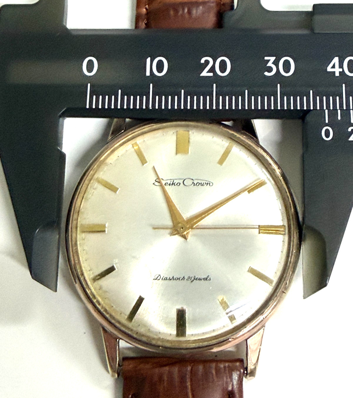 Vintage Seiko Crown J15003 Diashock 21 Jewels Hand Wind Men’s Watch Japan