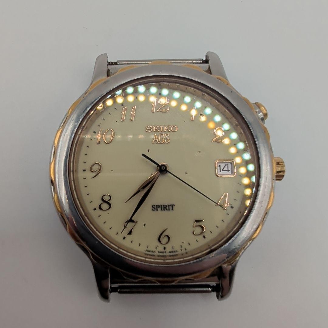 SEIKO SPIRIT AGS5M22-6A40 wristwatch, transparent case back, non-functional, jun