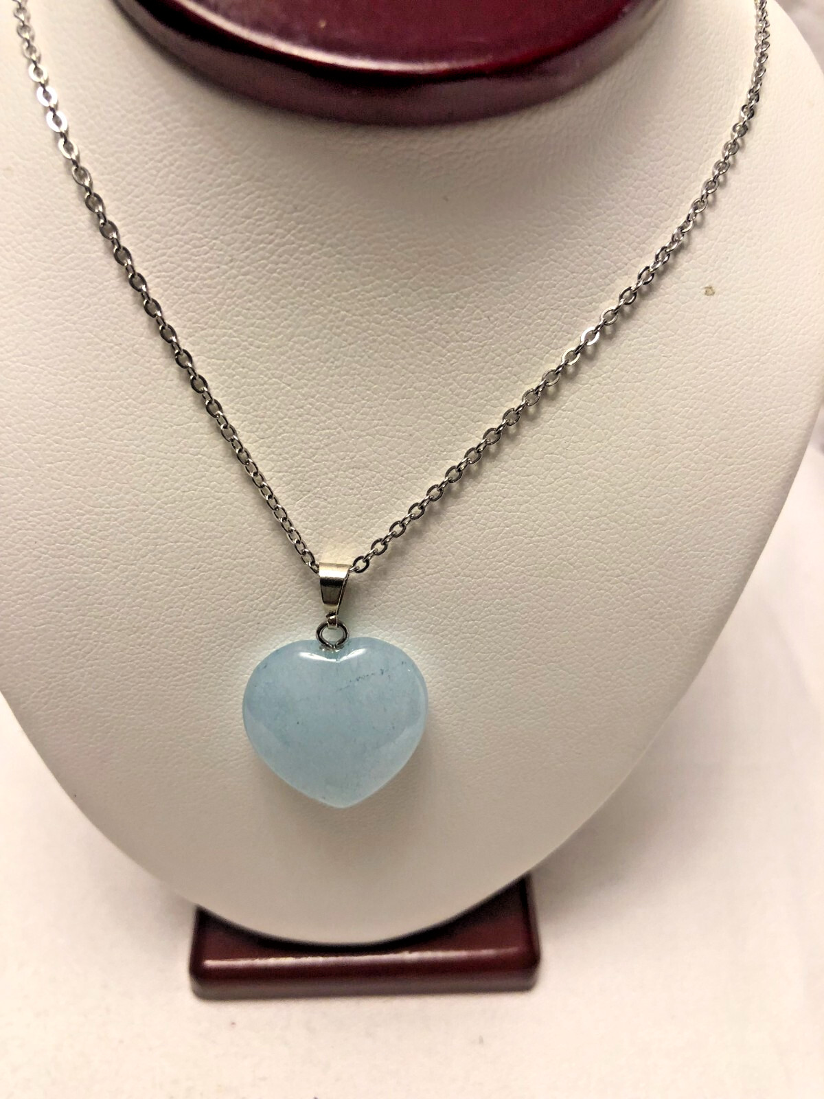 Amazonite Heart Crystal Necklace is a Stone Peace,Truth and Harmony