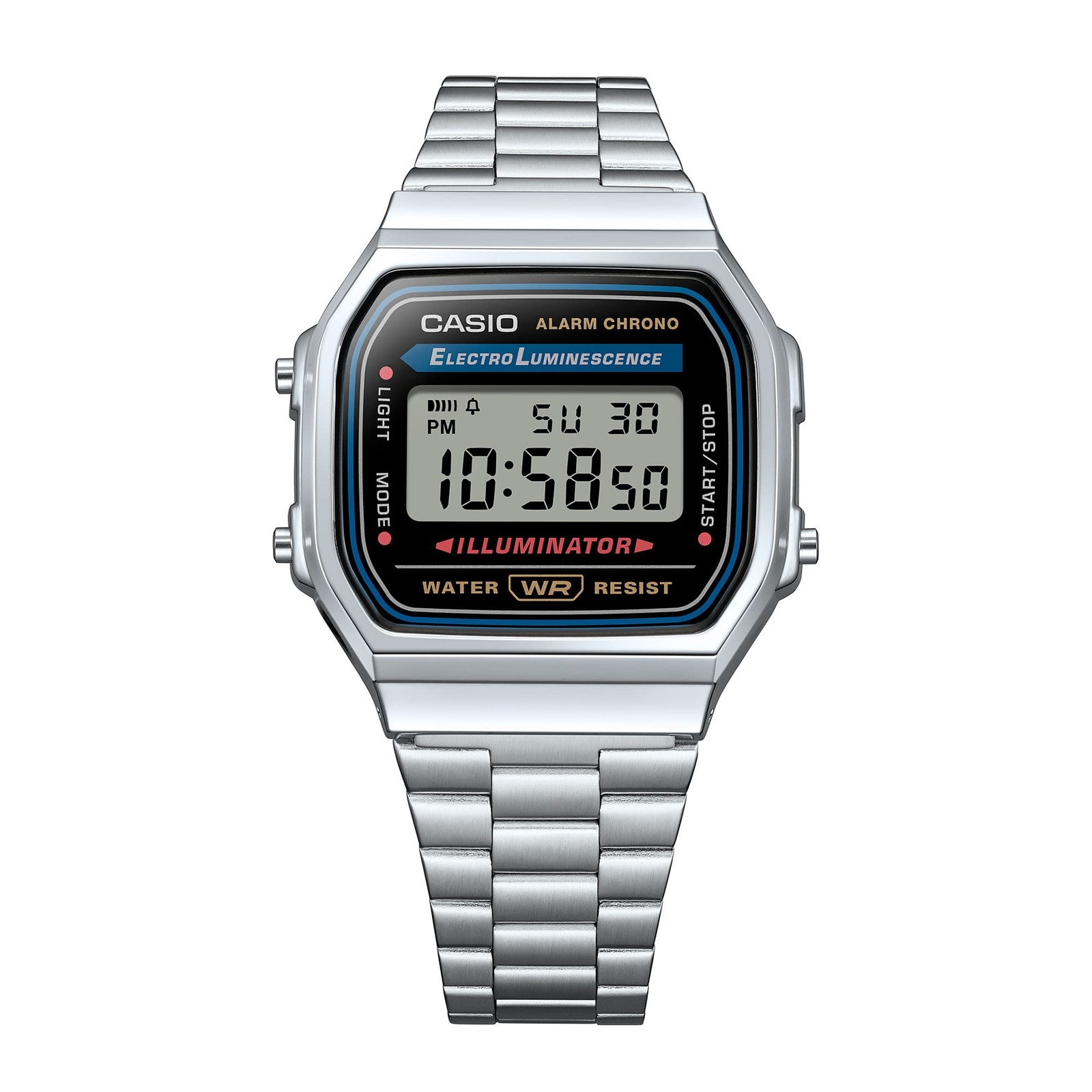CASIO A168WA-1W Men’s Women’s Unisex VINTAGE Classic Steel Alarm Clock