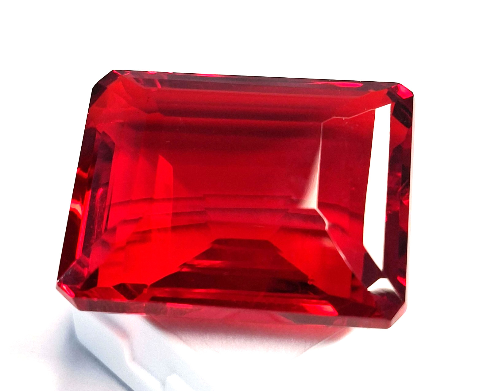 Red Topaz Emerald Cut 108-110 Ct Natural Certified Loose Gemstone RK893