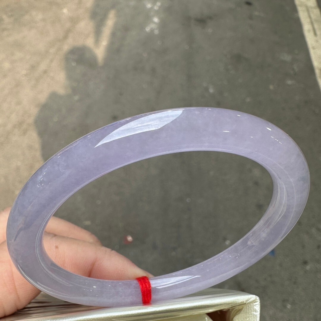 Nature ice Lavender&Purple Myanmar Jade jadeite bracelets Bangle 53mm