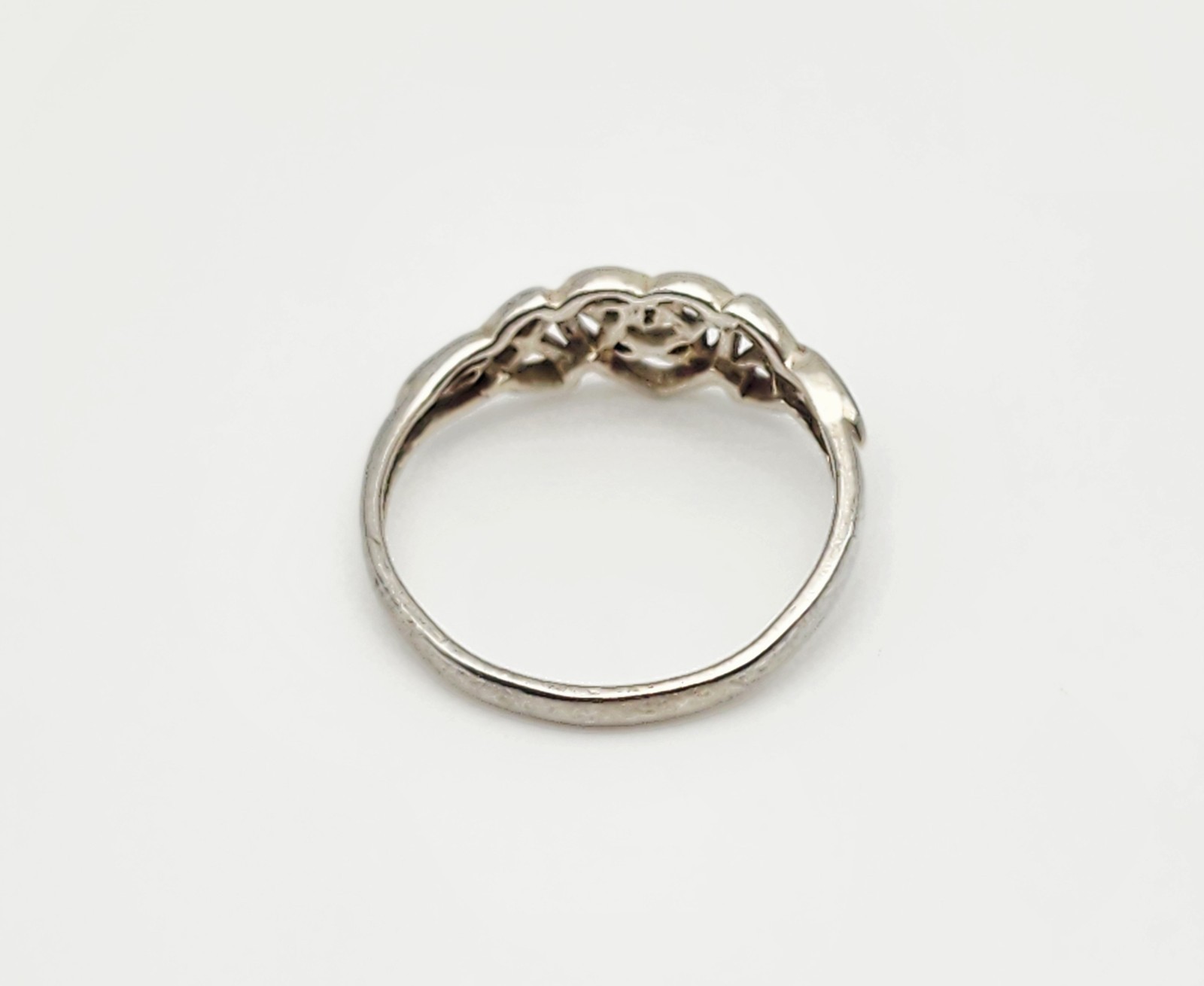 Peter Stone Company Ltd Sterling Silver Celtic Heart Trinity Knot Ring Size 9