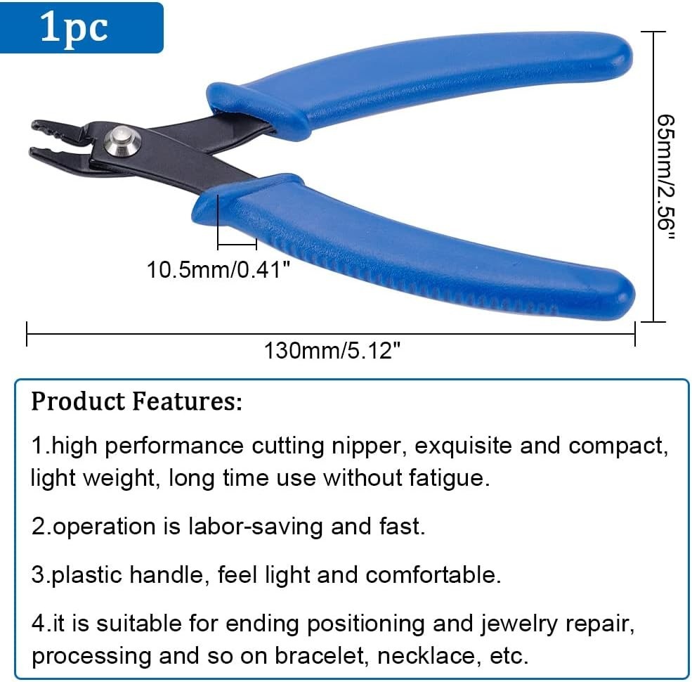 Deep Blue Alloy Steel Bead Crimping Pliers – Perfect for Jewelry Making