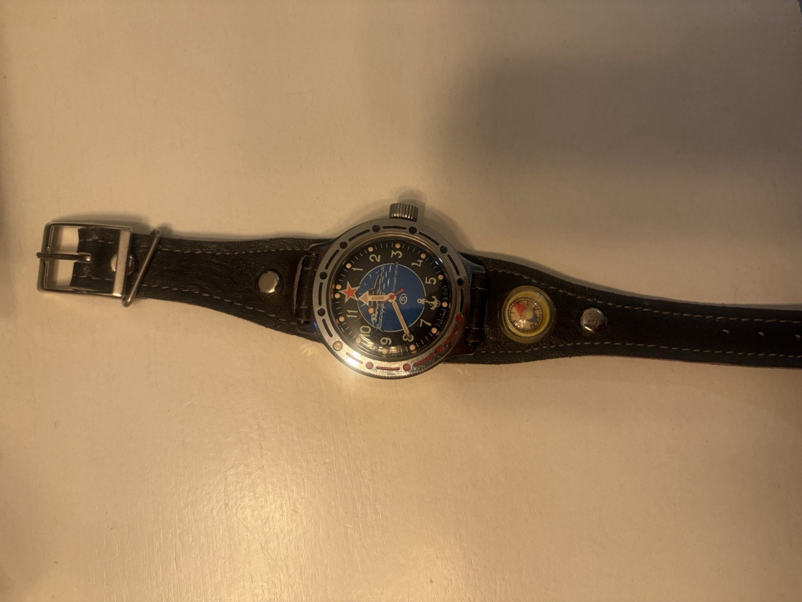 Vintage USSR Vostok Komandirskie Soviet Military Submarine Watch-Screw Down-runs