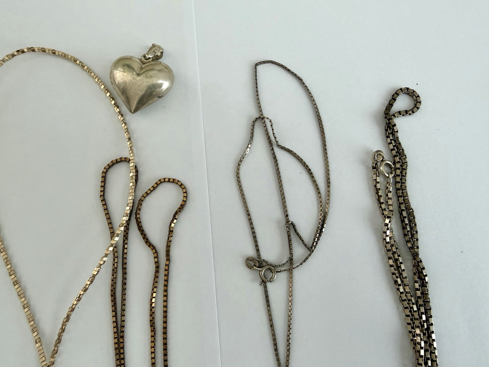 Substantial Vintage 925 Sterling Silver Jewelry Lot 8pcs 114g Necklaces Bracelet