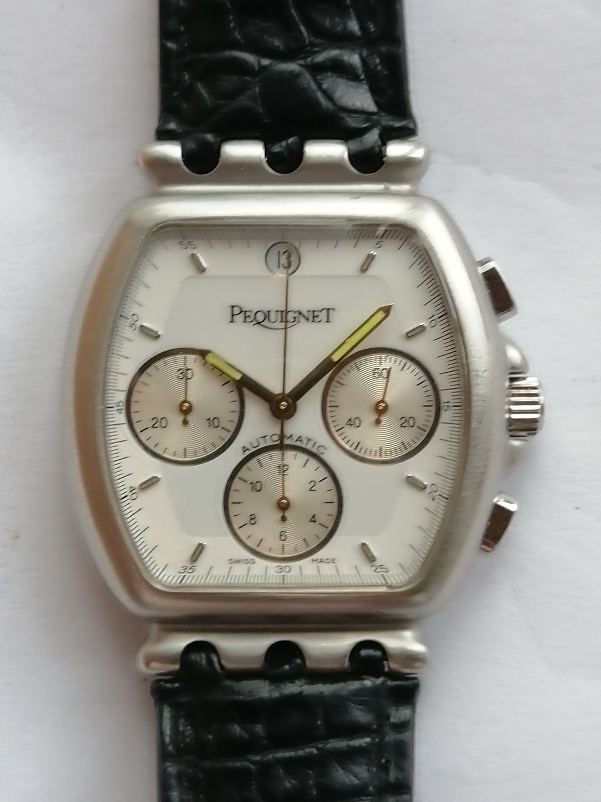 SERVICED Vintage Pequignet Chrono 37 Jewels ETA 2894-2 Swiss Automatic Men Watch