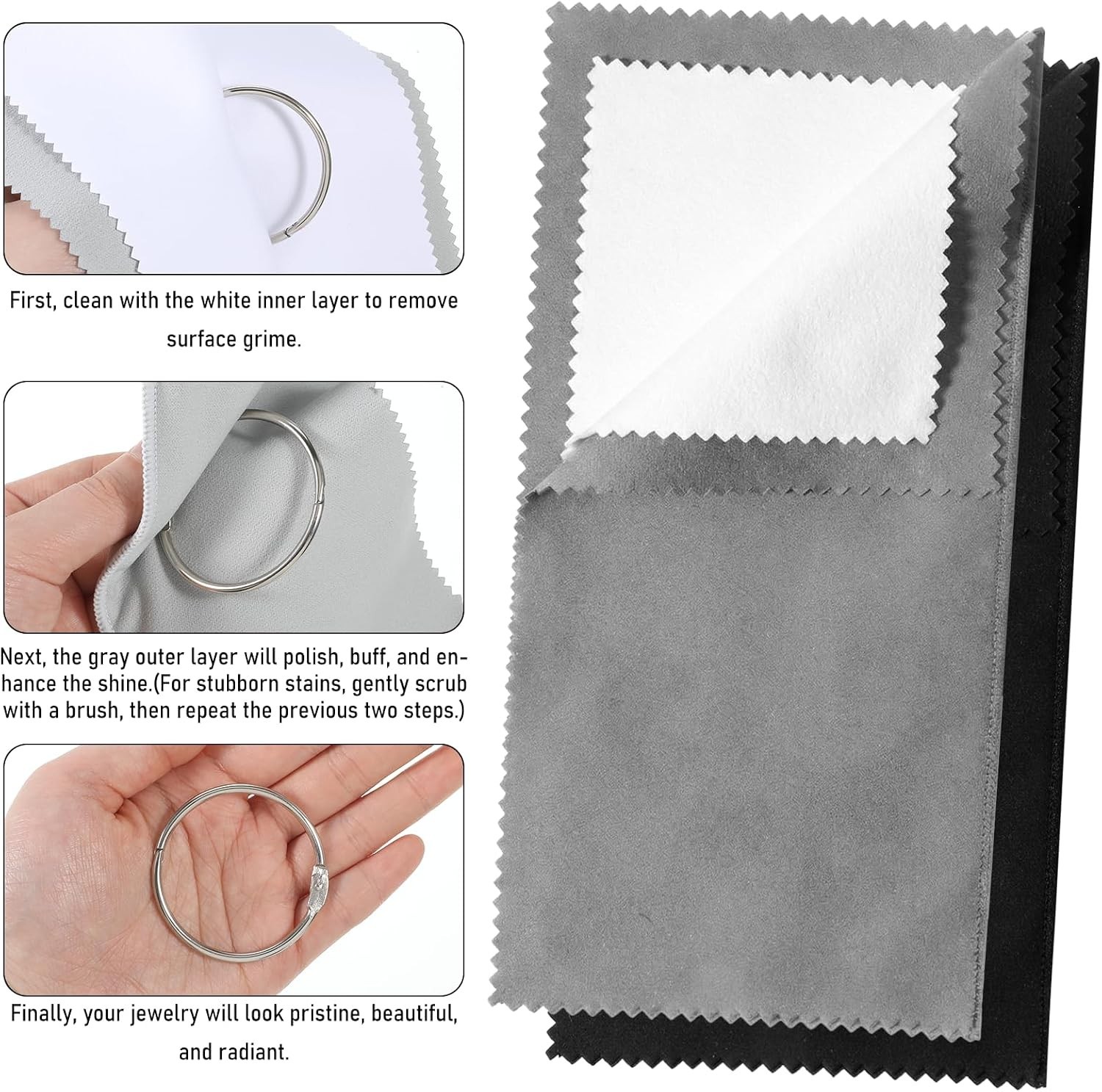 Durable & Reusable Jewelry Cleaning Cloths and Brushes for Optimal Jewelry Care