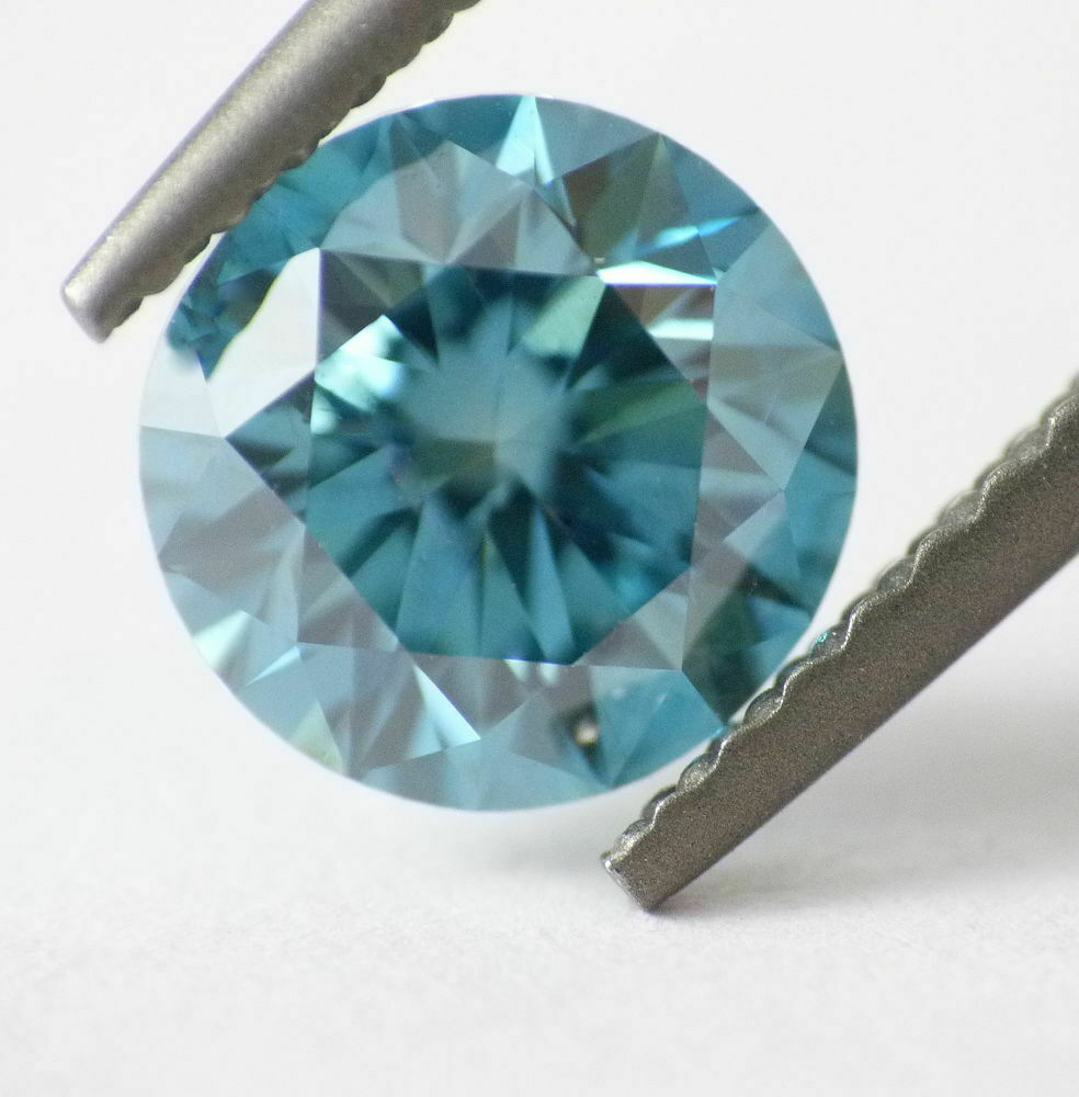 1X 0.50 CT To 5.00 CT Light Blue Loose Moissanite Gem Round Cut W Certificate
