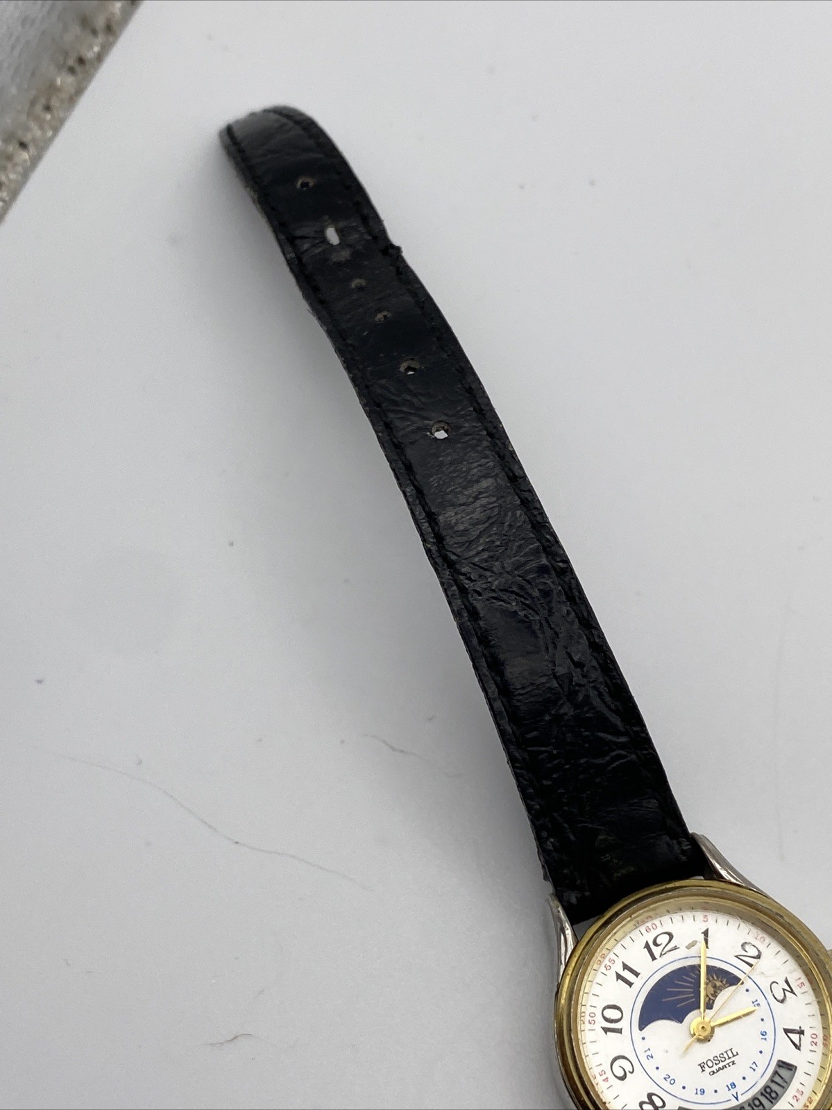 Fossil Moon Phase Women’s Watch Two Tone with Leather Band Parts/repair