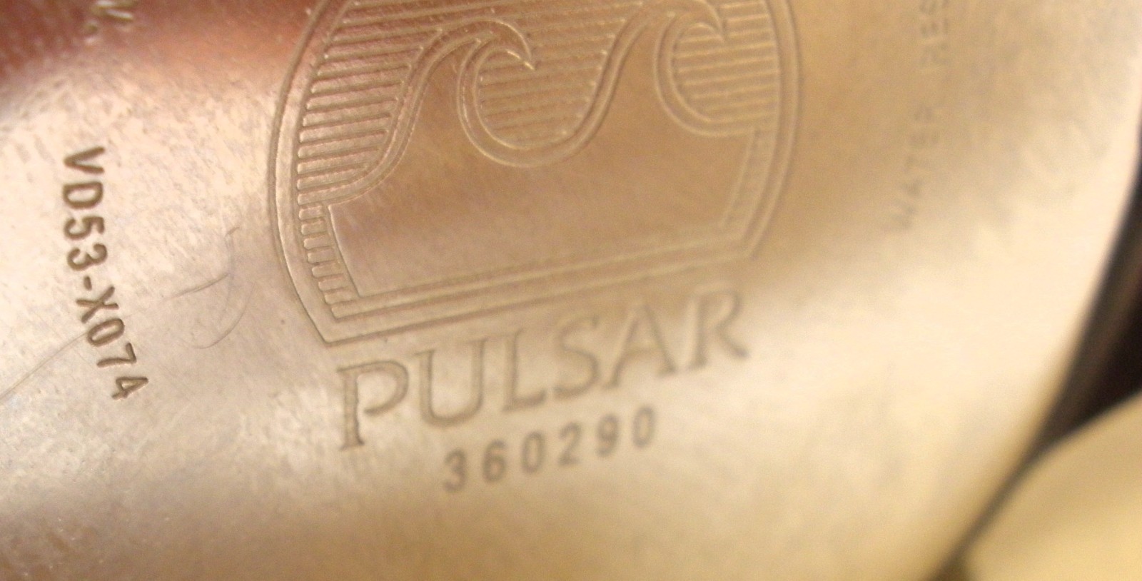 Pulsar VD53-X074 Chronograph 100m Watch Black Dial 44mm inc oem Leather Strap