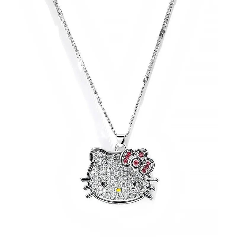 2 Packs Hello Kitty Bling Pendant Necklace With Chain New