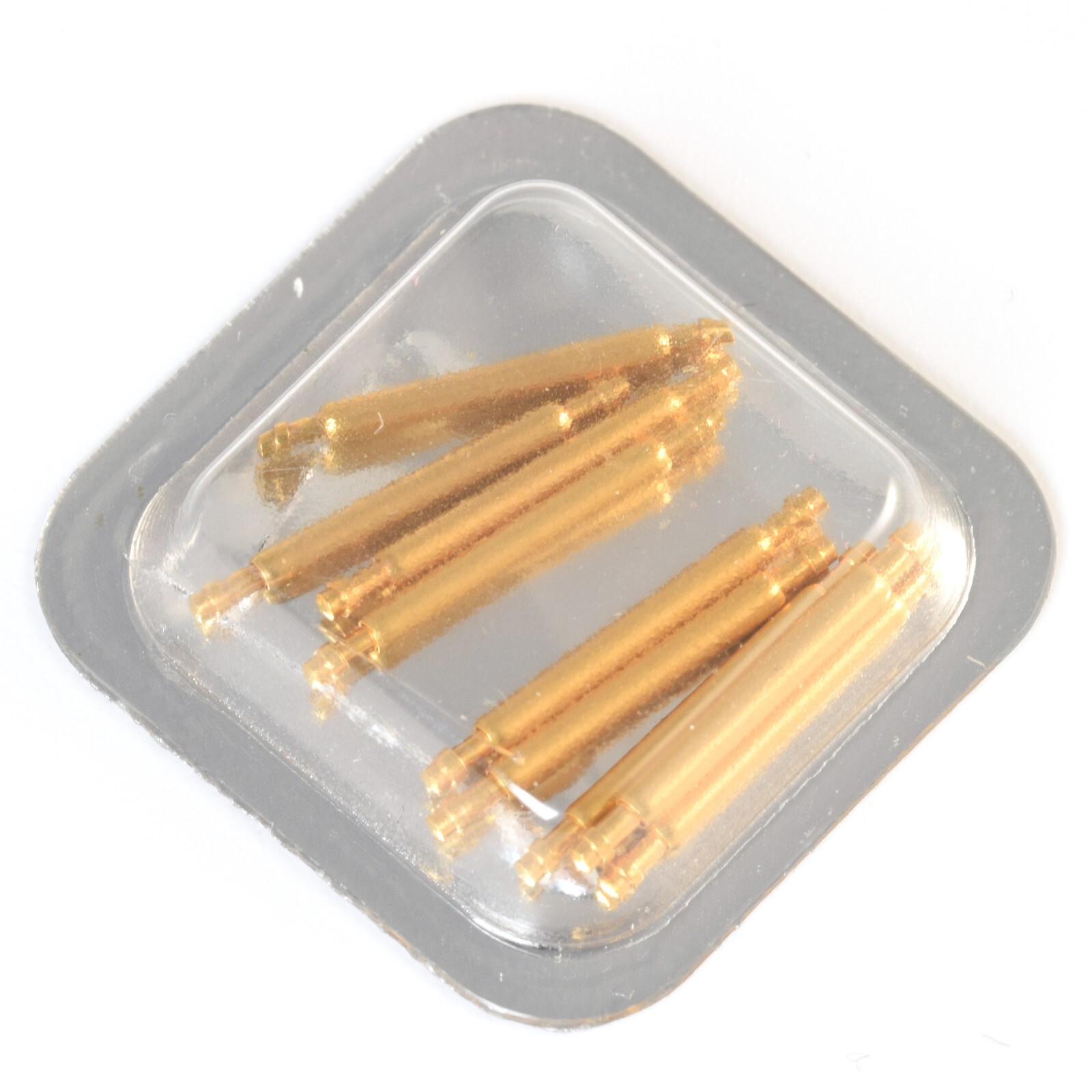 9x Cartier Tank Francaise Ladies Gold Plated Spring Bars 1.3mm, Lug 14mm to 15mm