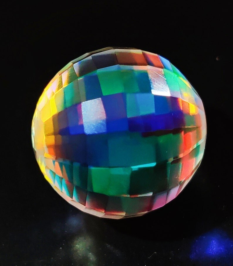 50.5 Ct+ Mystic Topaz Rainbow Color Natural Ball Shape Certified Loose Gemstone