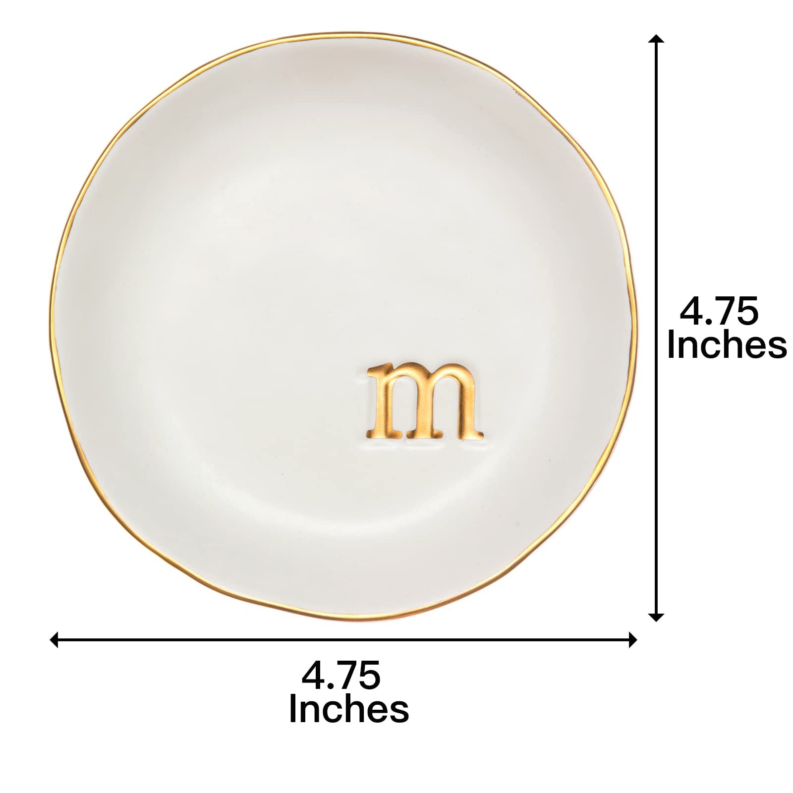 COLLECTIVE HOME Ceramic Jewelry Tray, Trinket Dish, Gifts for Women (M)