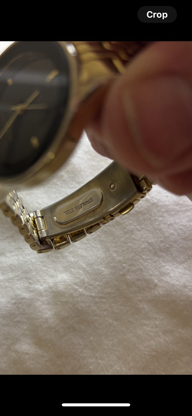 Anne Klein Watch Women Two-Tone Gold Silver Black Diamond Dial AK/1732 Excellent