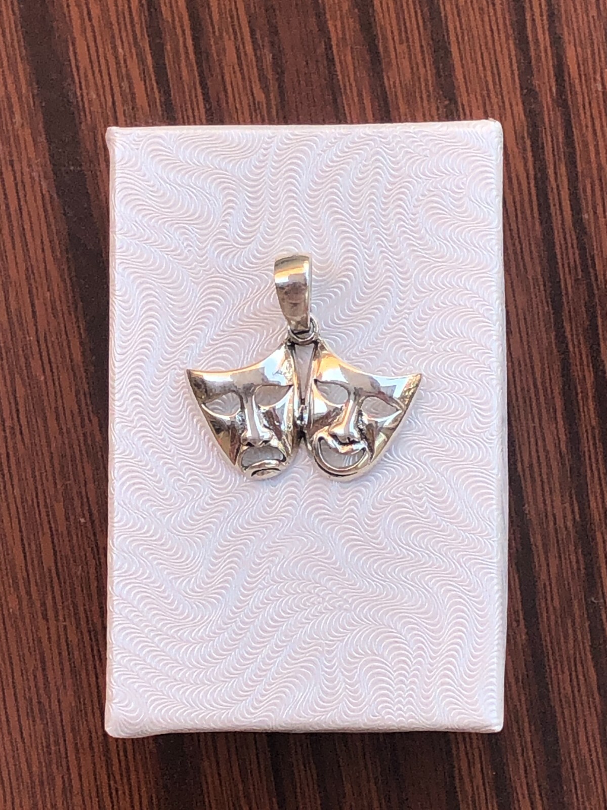 925 Sterling Silver Comedy Tragedy Theater Masks Pendant Men Women 25mm/0.98″