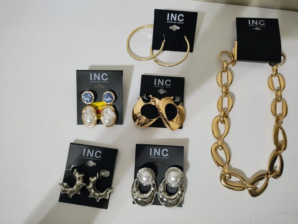 INC International Concepts Jewelry Lot – Earrings & Statement Necklace – NEW