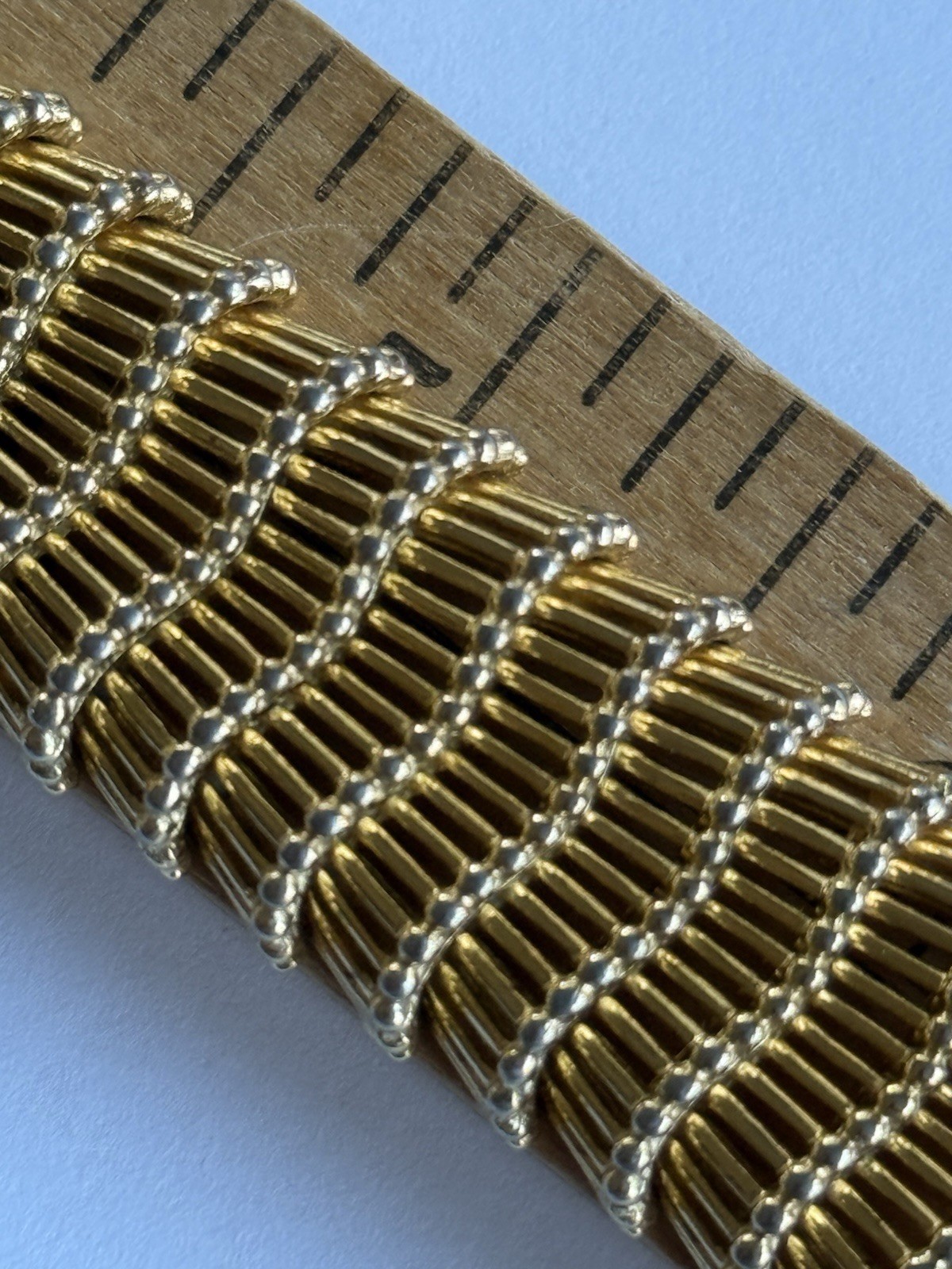 vintage MARCEL BOUCHER Gold Tone Textured Ladies Bracelet Mid Century AS IS