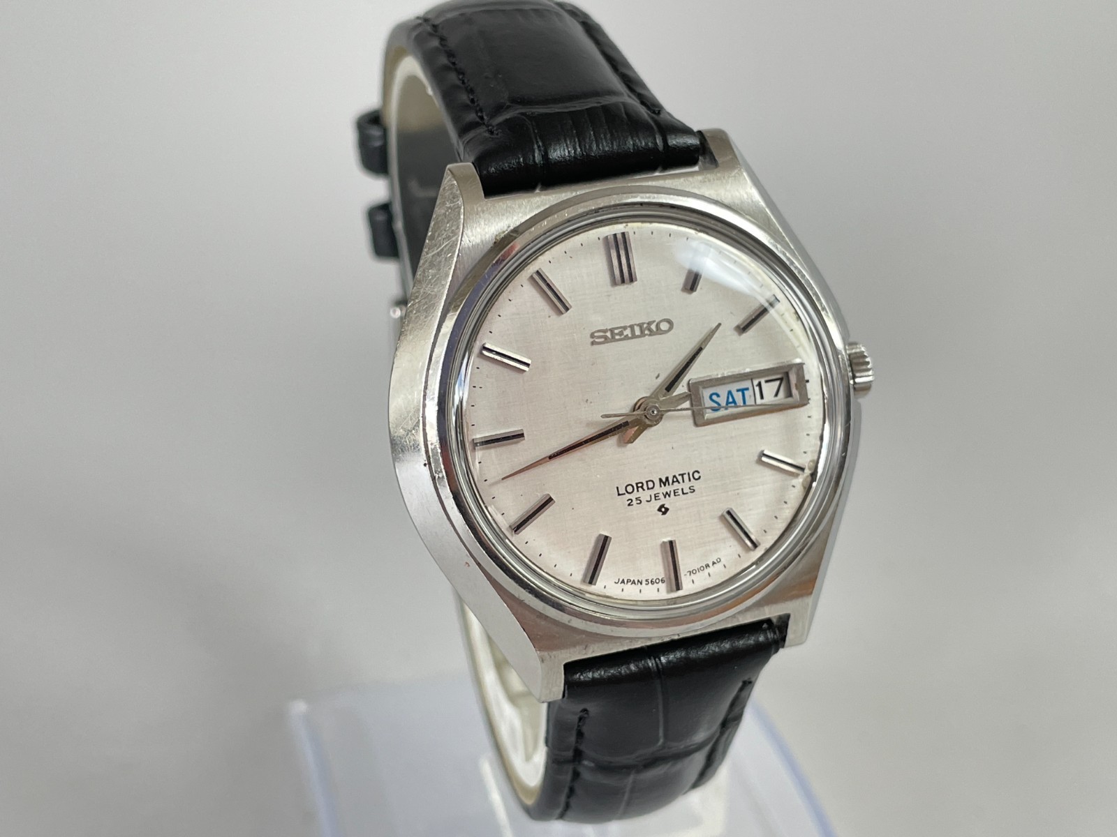 SEIKO LORD MATIC 5606-7010 [US Stock] Vintage 1968 Day Date AT Mens Watch N.Mint