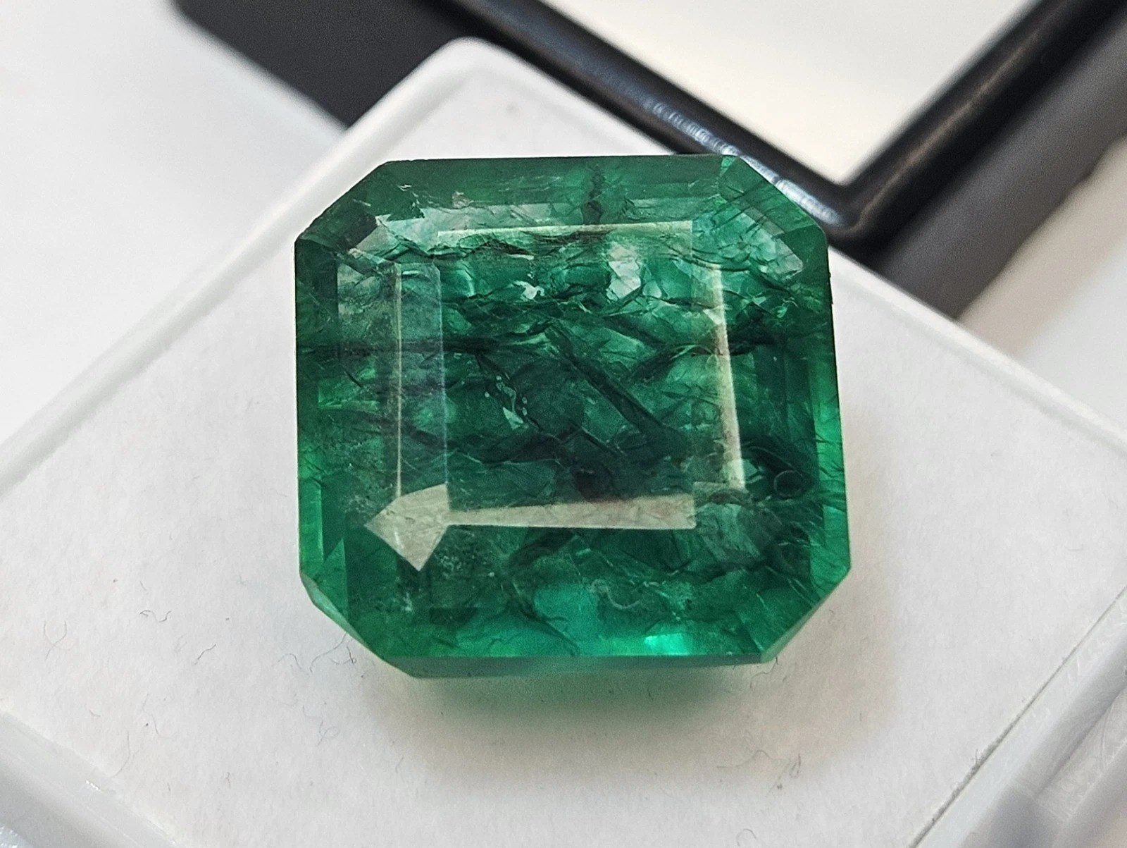 Green Emerald Colombian Square Cut 10-12 Ct Natural Loose EGL Certified Gemstone