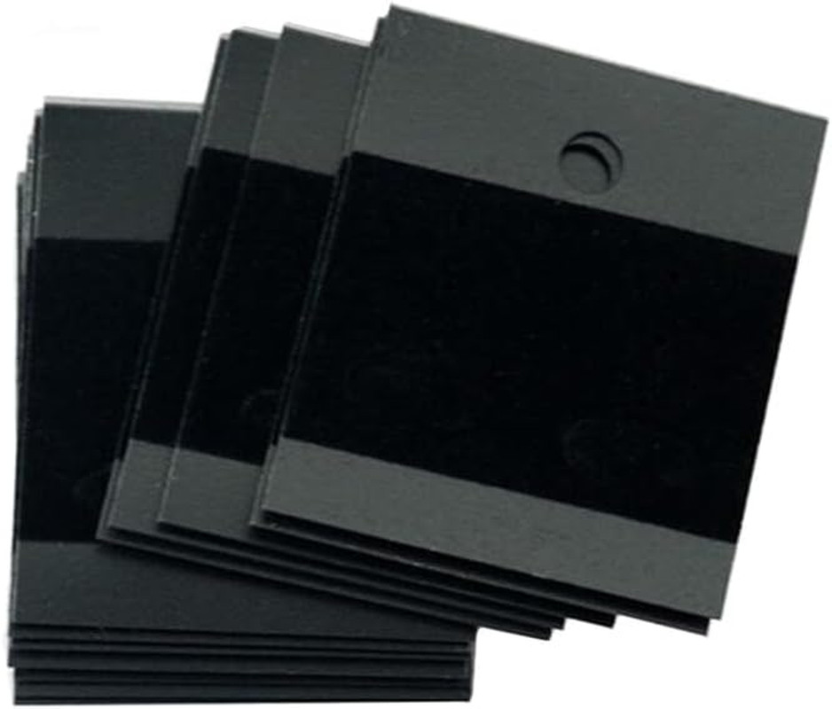 100Pcs 1.8 x 2 inch Black Velvet Plastic Hanging Earring Cards Earring Card Hold