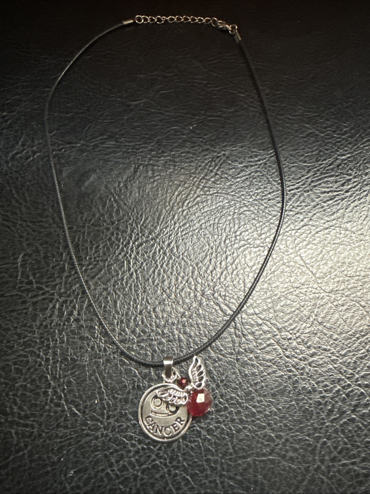 Astrology Cancer Zodiac Pendant Necklace with Angel Charm