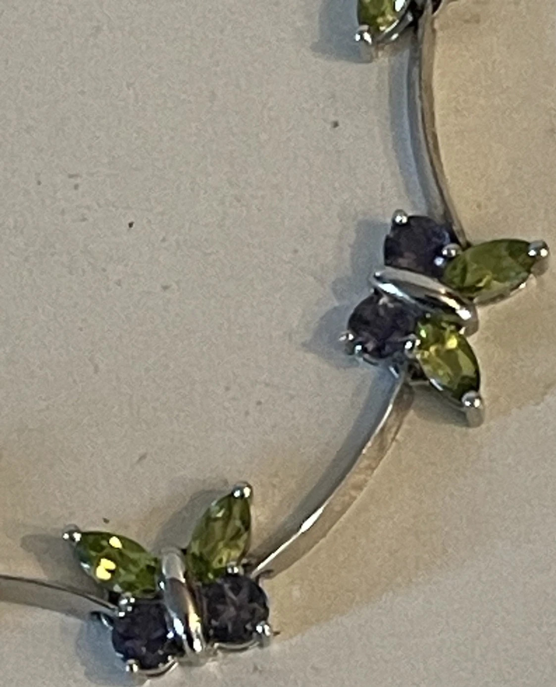 3Ct Lab Created Black Diamond/Emerald Women’s Tennis Bracelet 14K White Gold FN