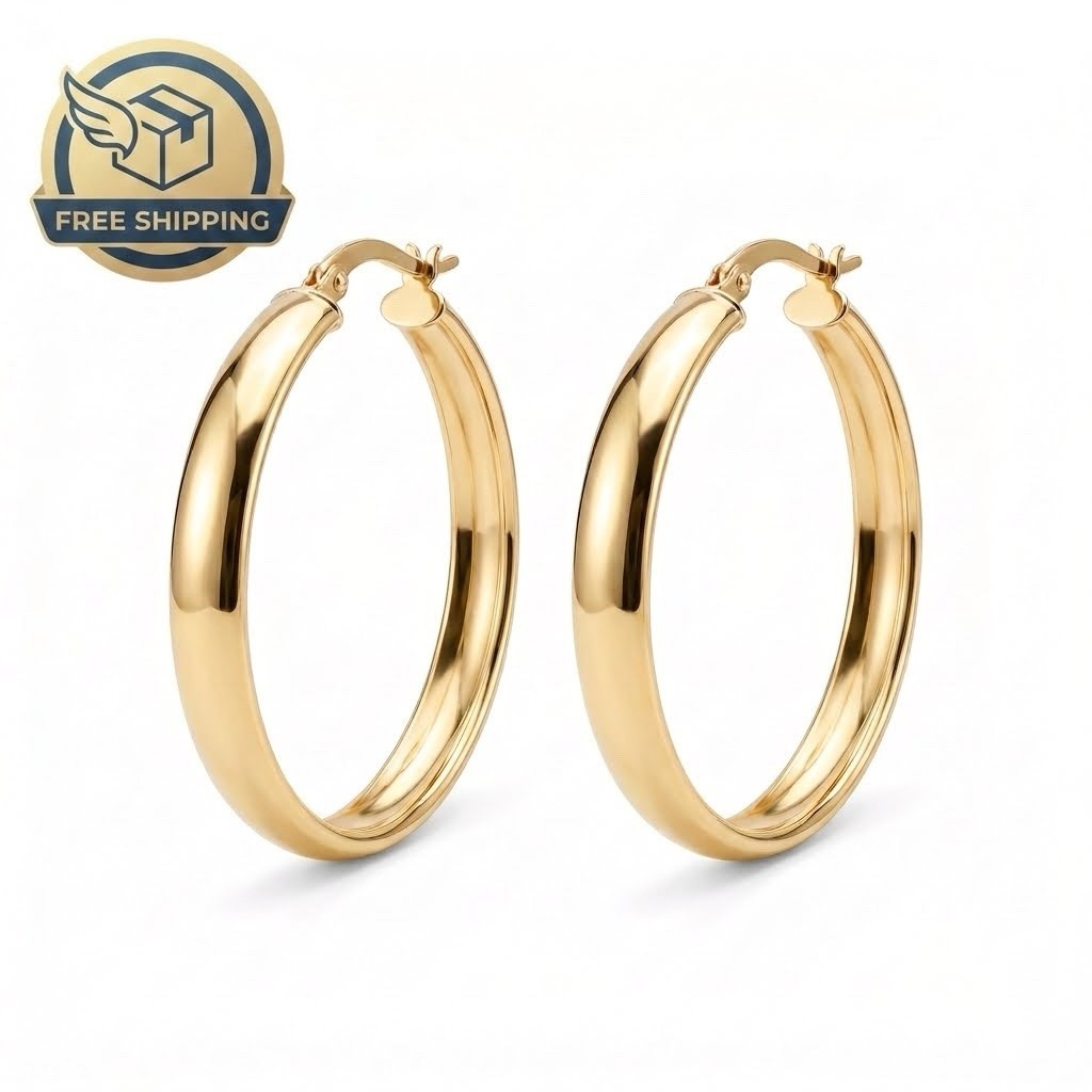 Gold Filled 18k Hoop Earrings for Women
