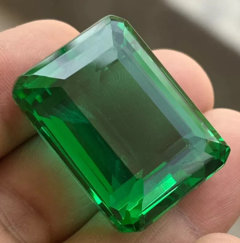 AAA+ Natural Green Emerald Colombia 7.40 Ct. Emerald Cut Loose Gemstone Gift
