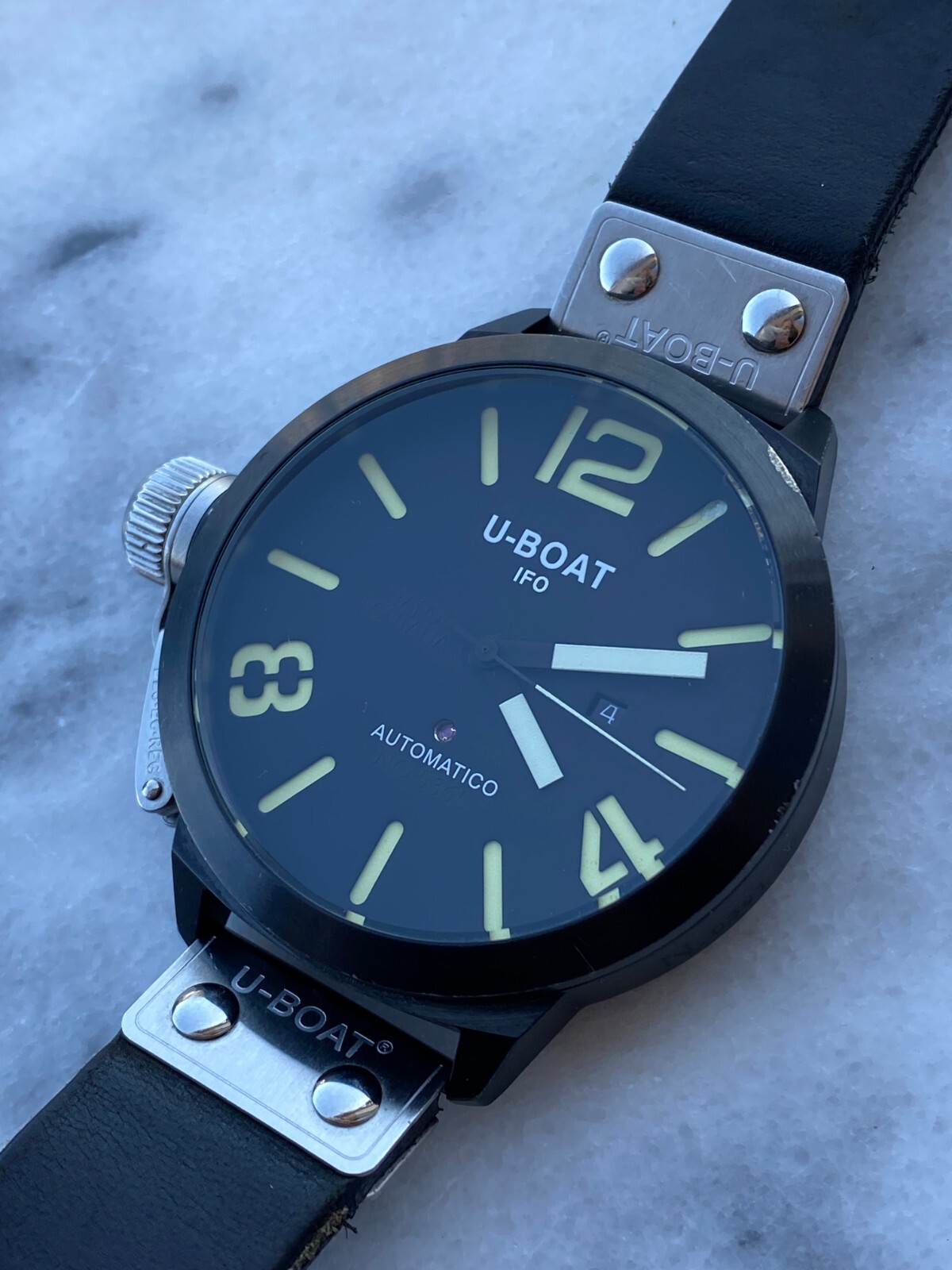 U Boat Automatic Watch Italo Fontana Mens 52mm Black No.5356